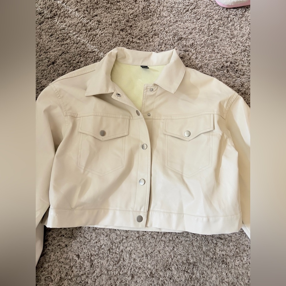 SHEIN Cream Jean Jacket
